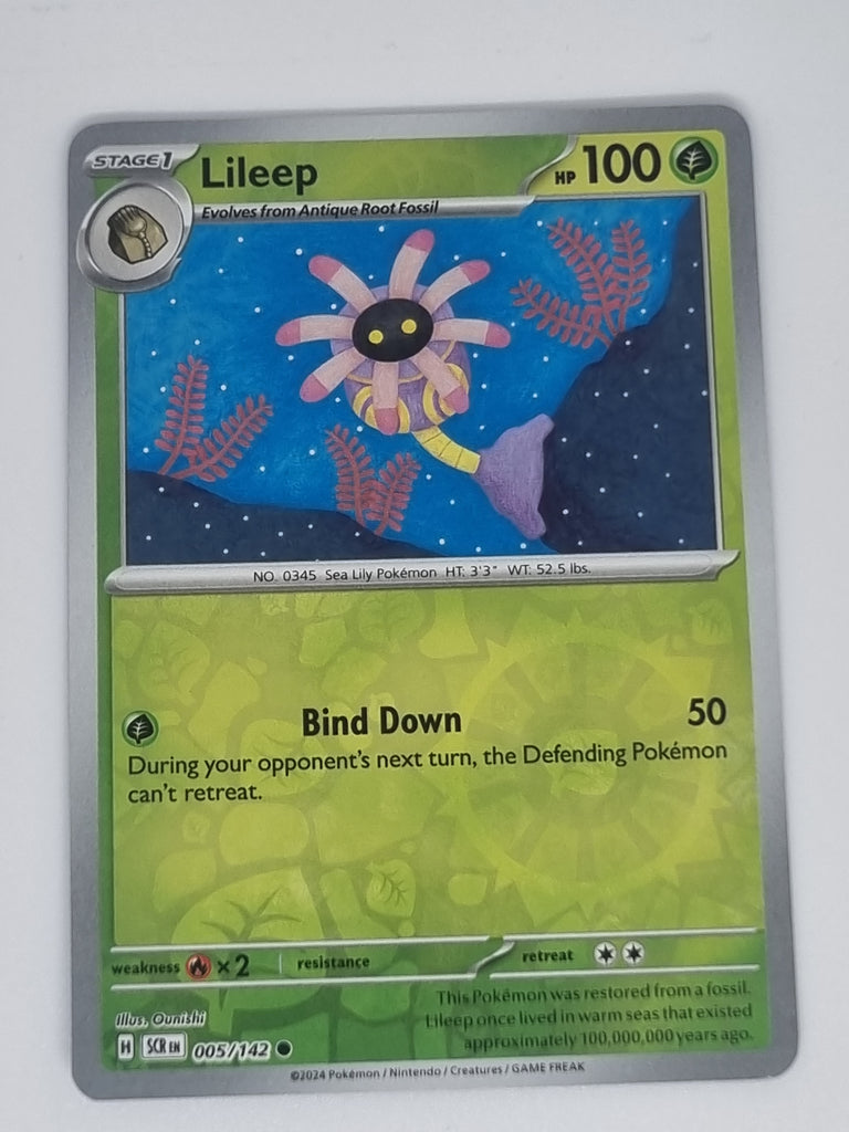 Pokemon TCG - Stellar Crown - #005/142 - Lileep - Common - Reverse Holo