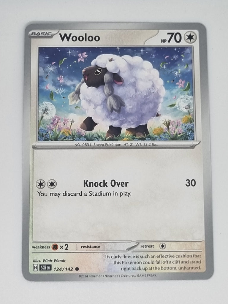 Pokemon TCG - Stellar Crown - #124/142 - Wooloo - Common Funporium Pokemon TCG - Stellar Crown - #124/142 - Wooloo - Common Funporium