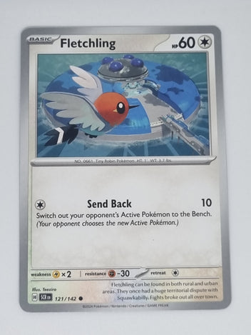 fletchling pokemon card value Pokemon TCG - Stellar Crown - #122/142 - Fletchinder