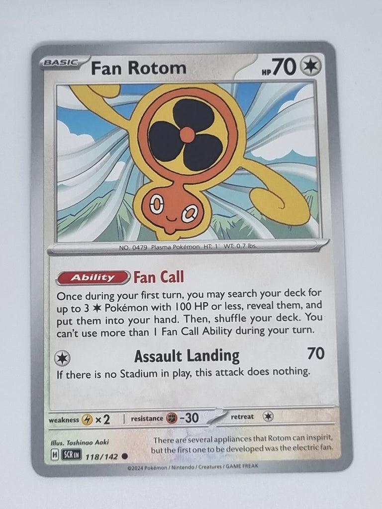 Pokemon TCG - Stellar Crown - #118/142 - Fan Rotom - Common