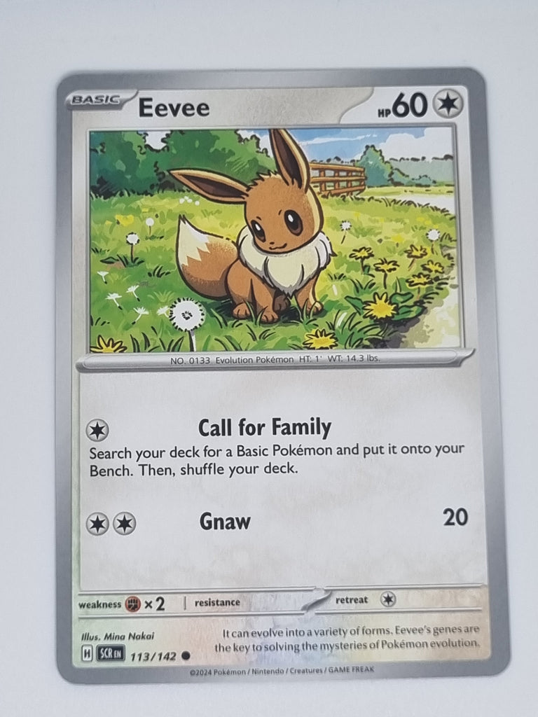 Pokemon TCG - Stellar Crown - #113/142 - Eevee - Common