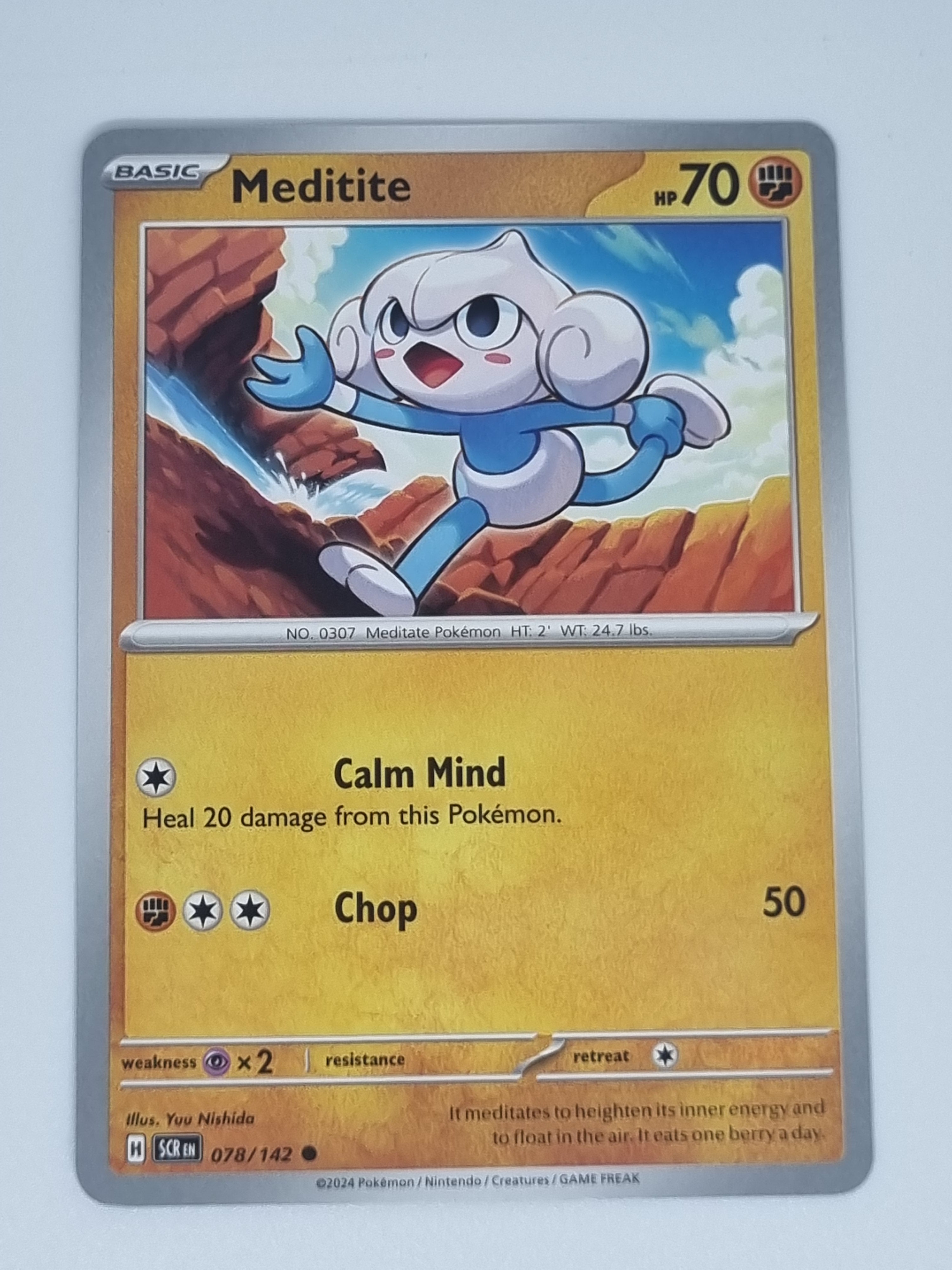 Pokemon TCG - Stellar Crown - #078/142 - Meditite - Common Funporium Pokemon TCG - Stellar Crown - #078/142 - Meditite - Common Funporium