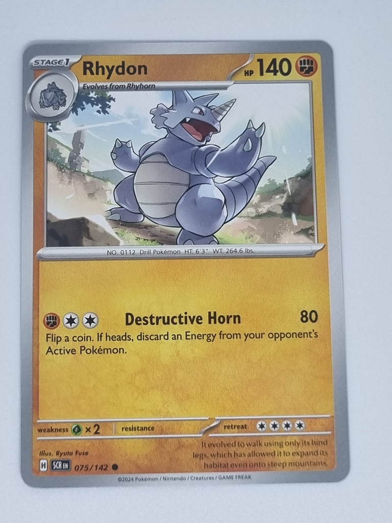 Pokemon TCG - Stellar Crown - #075/142 - Rhydon - Common Funporium Pokemon TCG - Stellar Crown - #075/142 - Rhydon - Common Funporium
