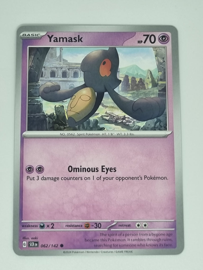 Pokemon TCG - Stellar Crown - #062/142 - Yamask - Common Funporium Pokemon TCG - Stellar Crown - #062/142 - Yamask - Common Funporium