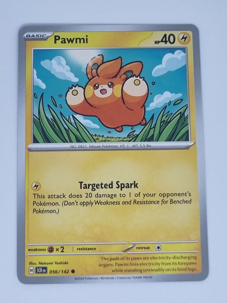 Pokemon TCG - Stellar Crown - #056/142 - Pawmi - Common Funporium Pokemon TCG - Stellar Crown - #056/142 - Pawmi - Common Funporium