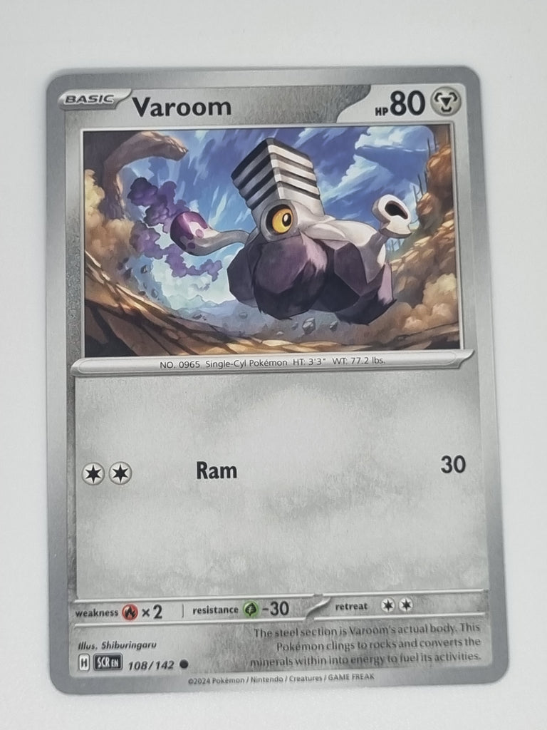Pokemon TCG - Stellar Crown - #108/142 - Varoom - Common Funporium Pokemon TCG - Stellar Crown - #108/142 - Varoom - Common Funporium