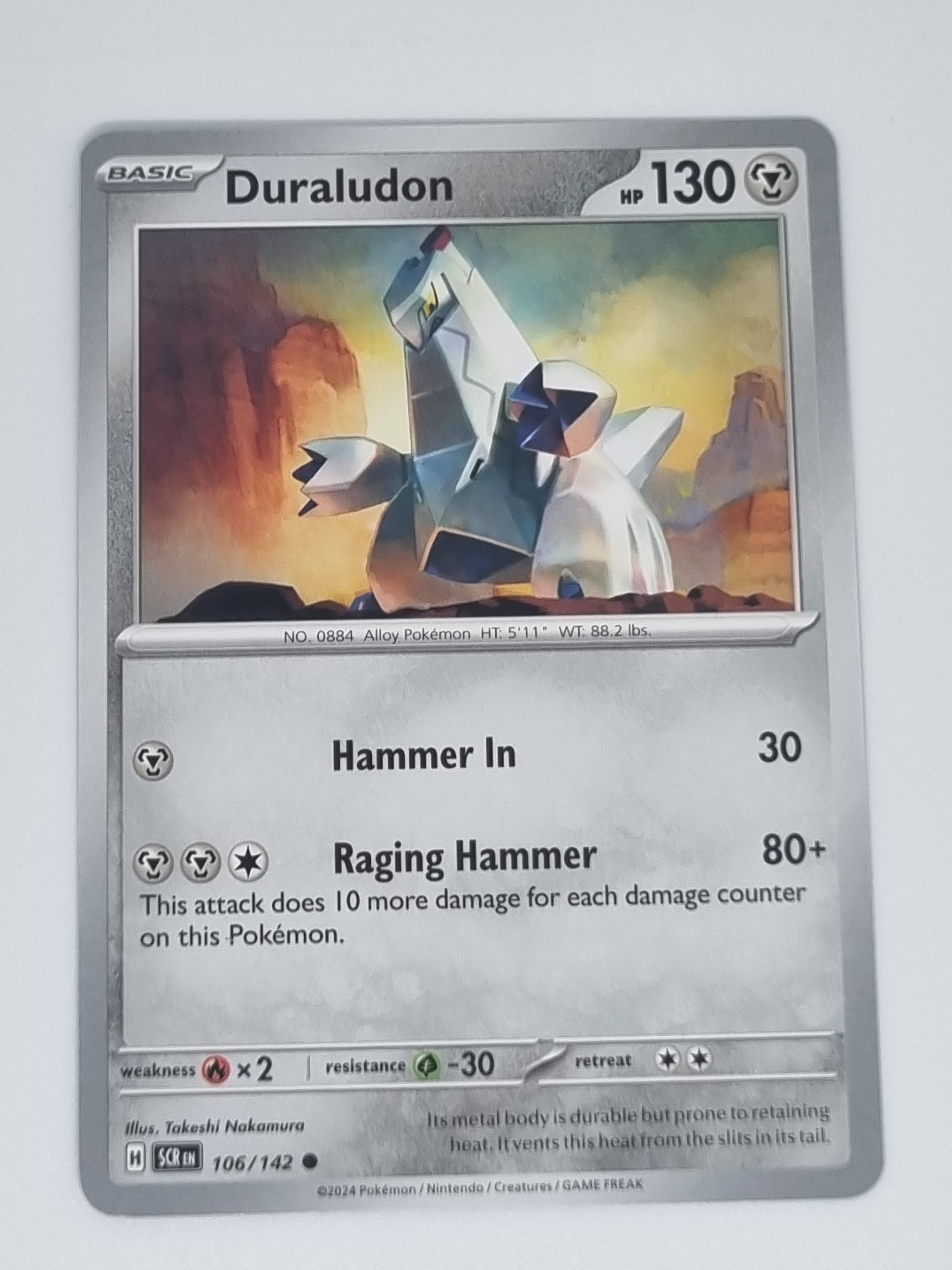 duraludon pokemon card Pokemon TCG - Stellar Crown - #106/142 - Duraludon