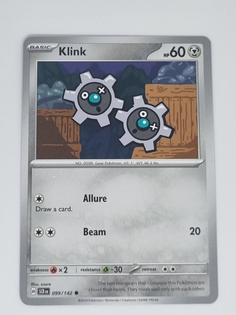 Pokemon TCG - Stellar Crown - #099/142 - Klink - Common