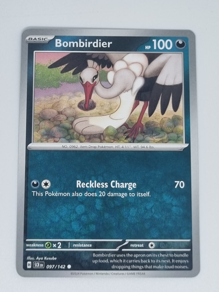 Pokemon TCG - Stellar Crown - #097/142 - Bombirdier - Common Funporium Pokemon TCG - Stellar Crown - #097/142 - Bombirdier - Common Funporium