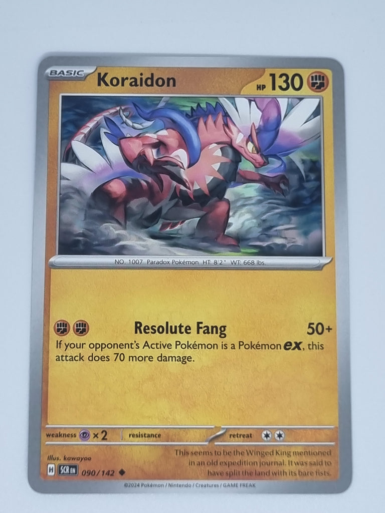 Pokemon TCG - Stellar Crown - #090/142 - Koraidon - Uncommon Funporium Pokemon TCG - Stellar Crown - #090/142 - Koraidon - Uncommon Funporium