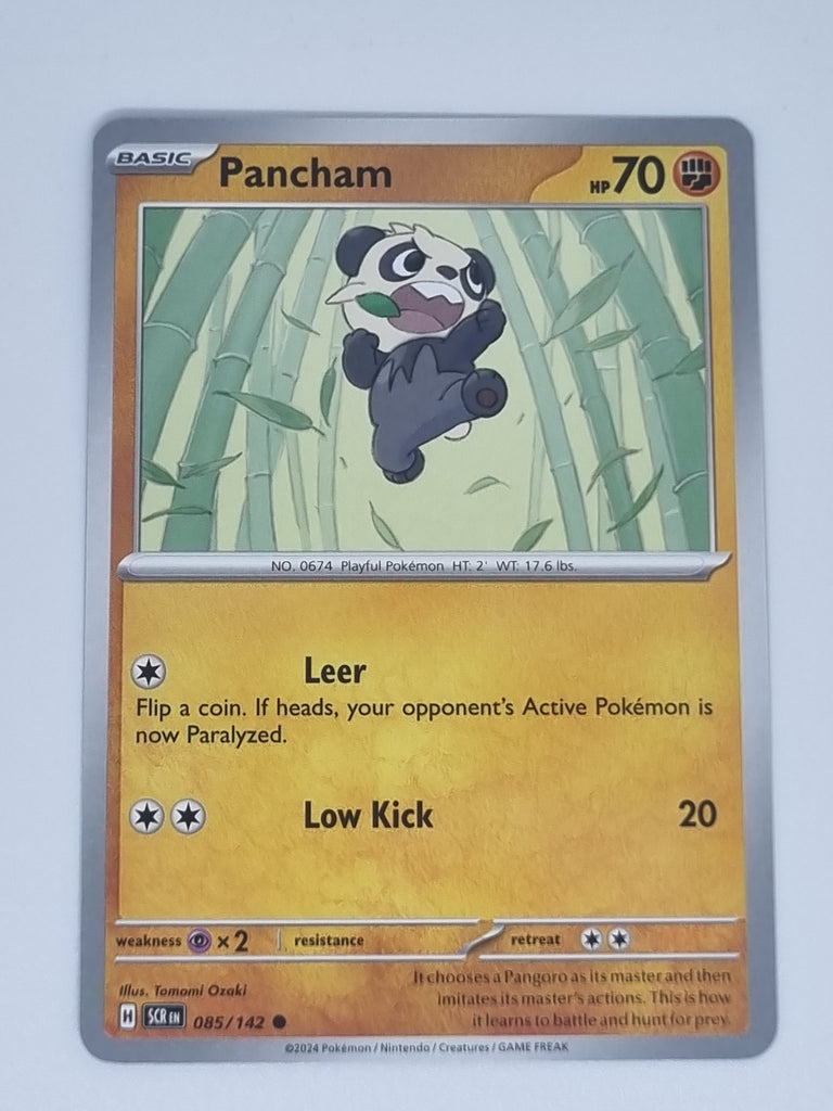 Pokemon TCG - Stellar Crown - #085/142 - Pancham - Common