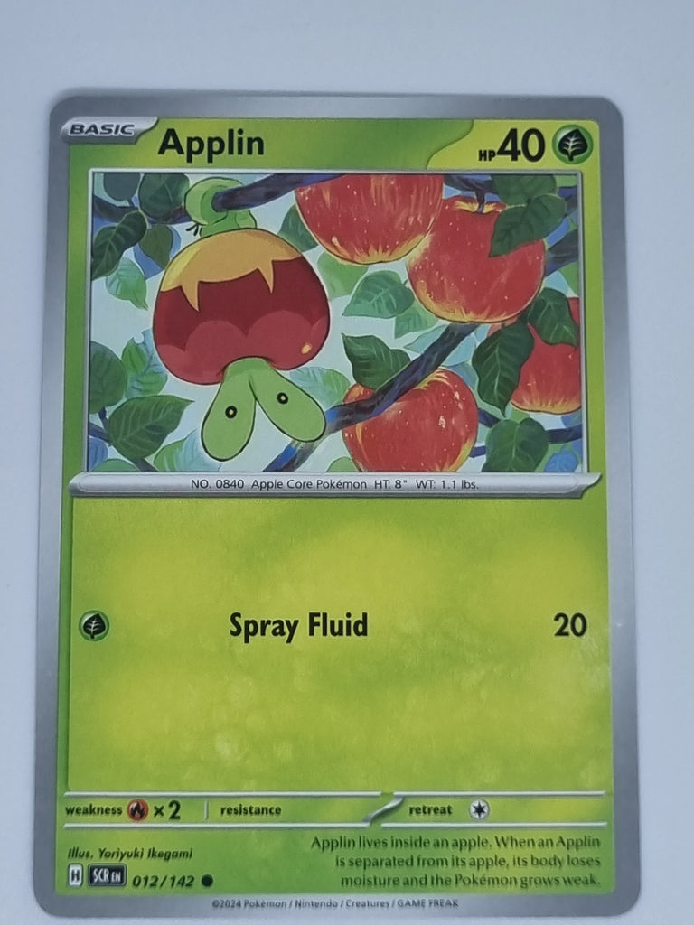 Pokemon TCG - Stellar Crown - #012/142 - Applin - Common