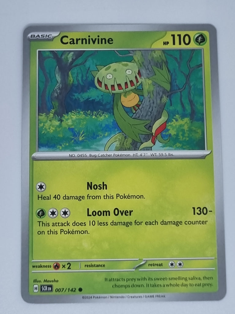 Pokemon TCG - Stellar Crown - #007/142 - Carnivine - Common