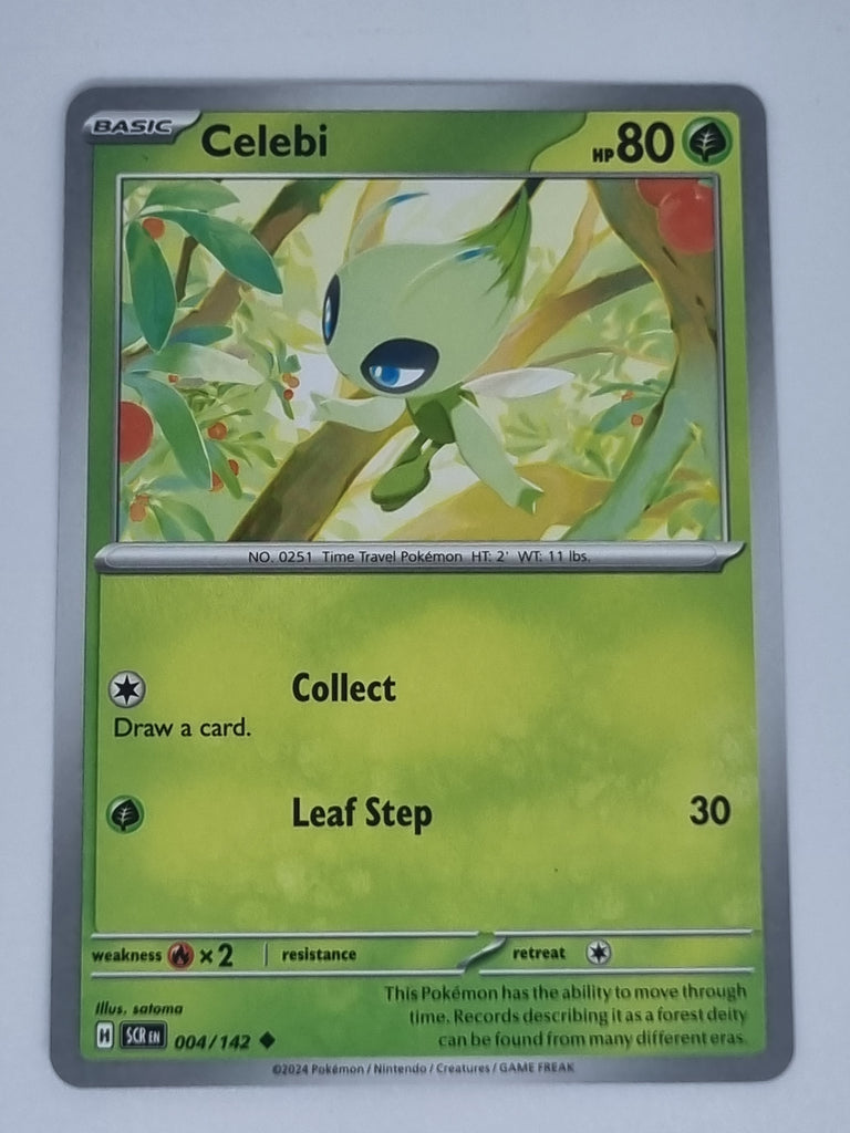 Pokemon TCG - Stellar Crown - #004/142 - Celebi - Uncommon Funporium Pokemon TCG - Stellar Crown - #004/142 - Celebi - Uncommon Funporium