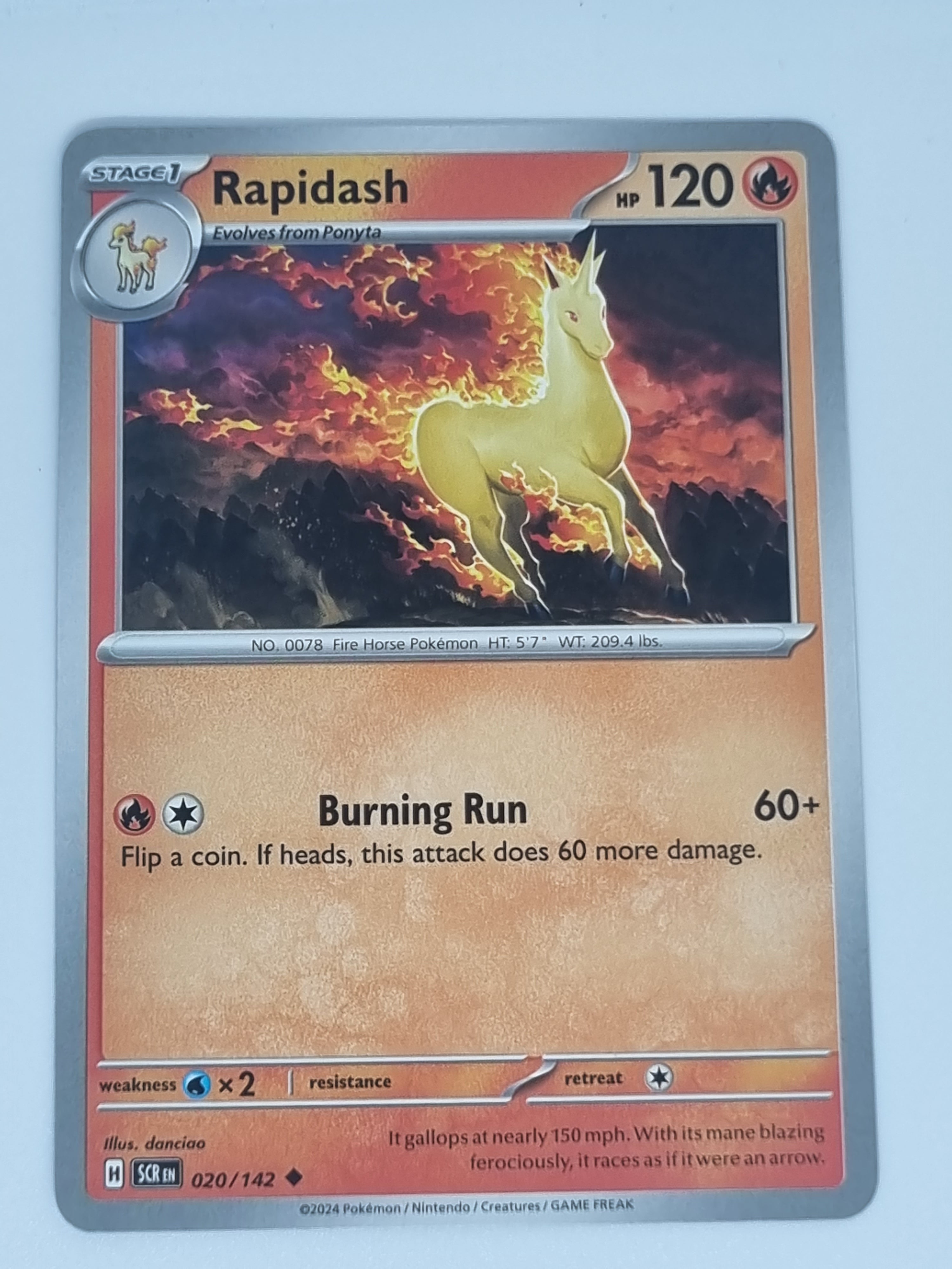 Pokemon TCG - Stellar Crown - #020/142 - Rapidash - Uncommon Funporium Pokemon TCG - Stellar Crown - #020/142 - Rapidash - Uncommon Funporium