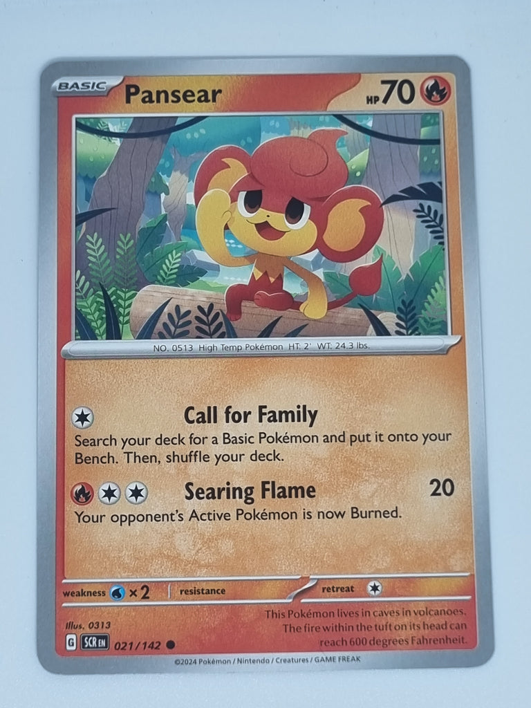 Pokemon TCG - Stellar Crown - #021/142 - Pansear - Common