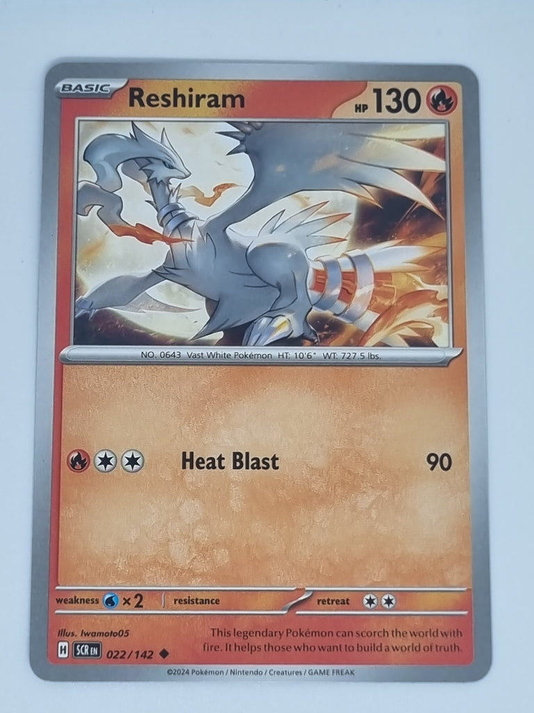 Pokemon TCG - Stellar Crown - #022/142 - Reshiram - Uncommon