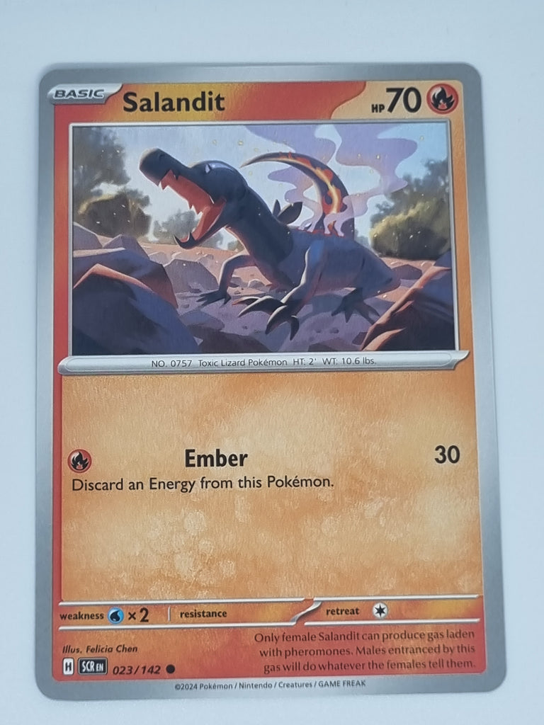 Pokemon TCG - Stellar Crown - #023/142 - Salandit - Common Funporium Pokemon TCG - Stellar Crown - #023/142 - Salandit - Common Funporium
