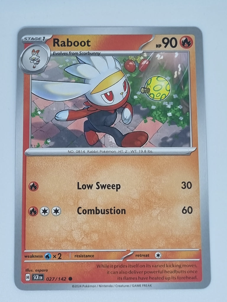 Pokemon TCG - Stellar Crown - #027/142 - Raboot - Common