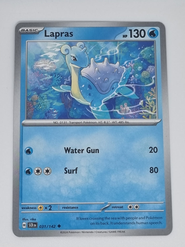 Pokemon TCG - Stellar Crown - #031/142 - Lapras - Uncommon Funporium Pokemon TCG - Stellar Crown - #031/142 - Lapras - Uncommon Funporium