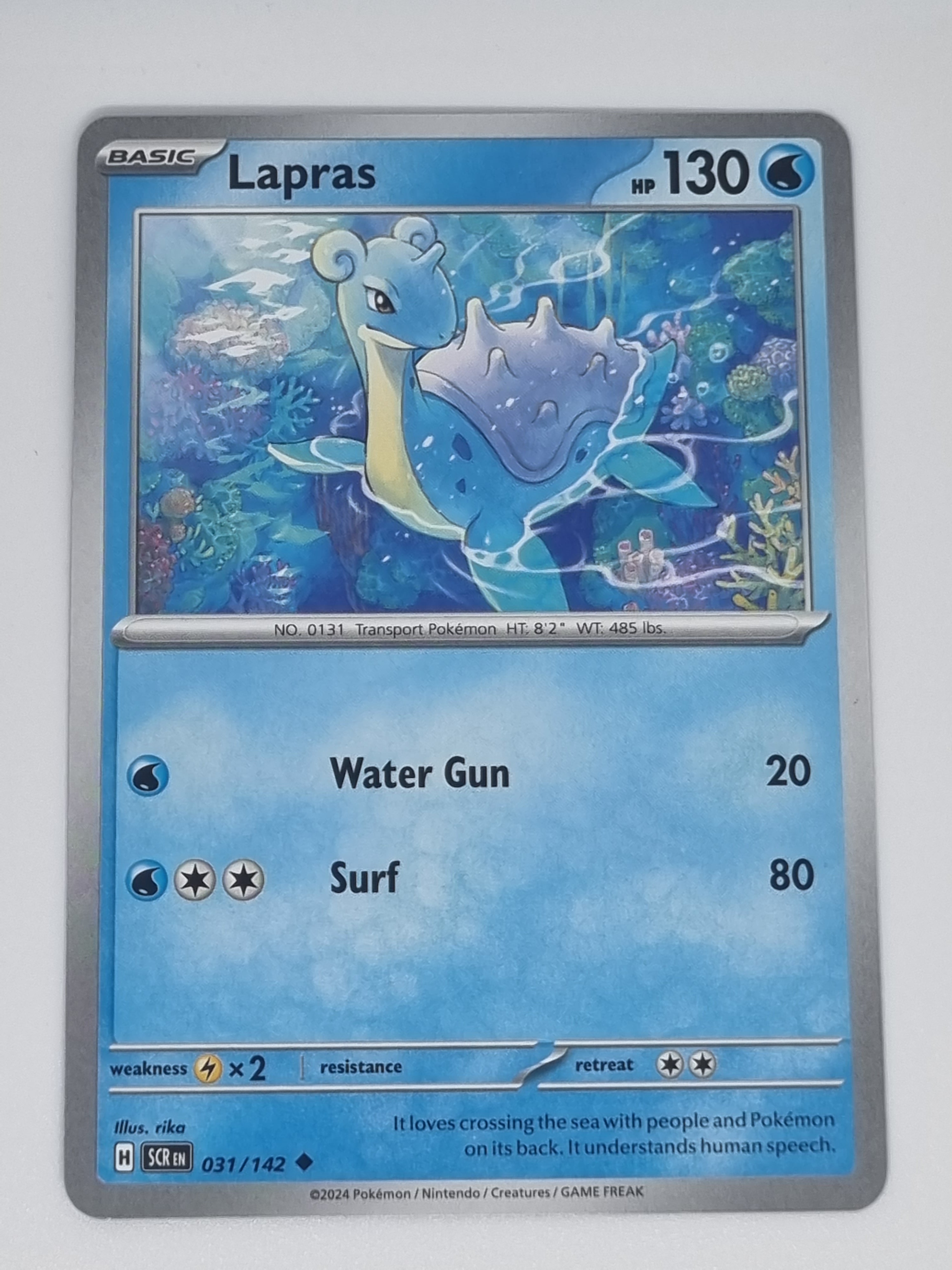 lapras pokemon card Pokemon TCG - Stellar Crown - #031/142 - Lapras