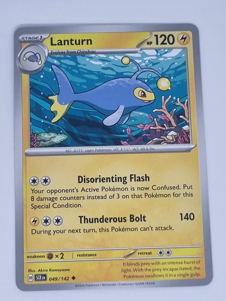 Pokemon TCG - Stellar Crown - #049/142 - Lanturn - Uncommon Funporium Pokemon TCG - Stellar Crown - #049/142 - Lanturn - Uncommon Funporium