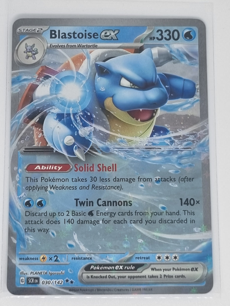 Pokemon TCG - Stellar Crown - #030/142 - Blastoise ex - Double Rare