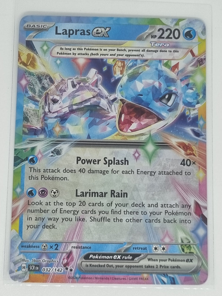 Pokemon TCG - Stellar Crown - #032/142 - Lapras ex - Double Rare