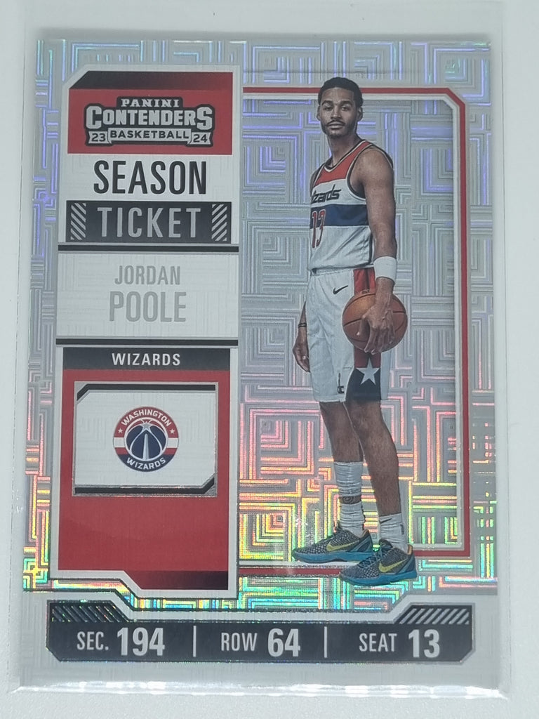 23-24 Panini Contenders Season Ticket Premium Edition #21 Jordan Poole Wiazards