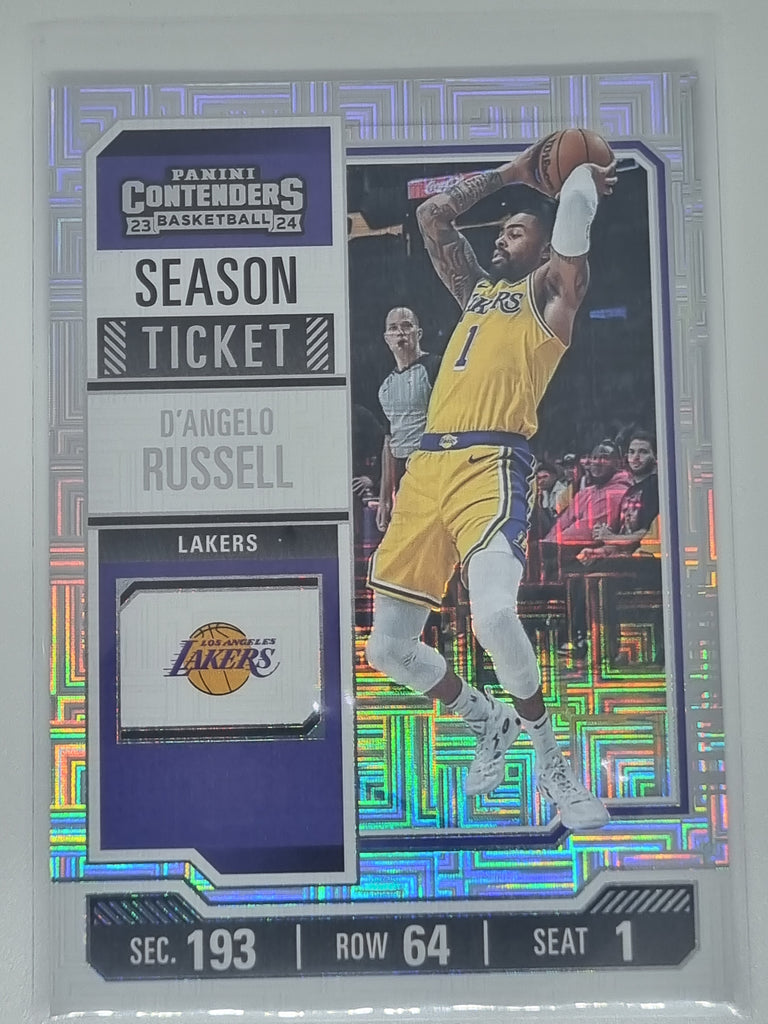 23-24 Panini Contenders Season Ticket Premium Edition #63 D'Angelo Russell Lakers