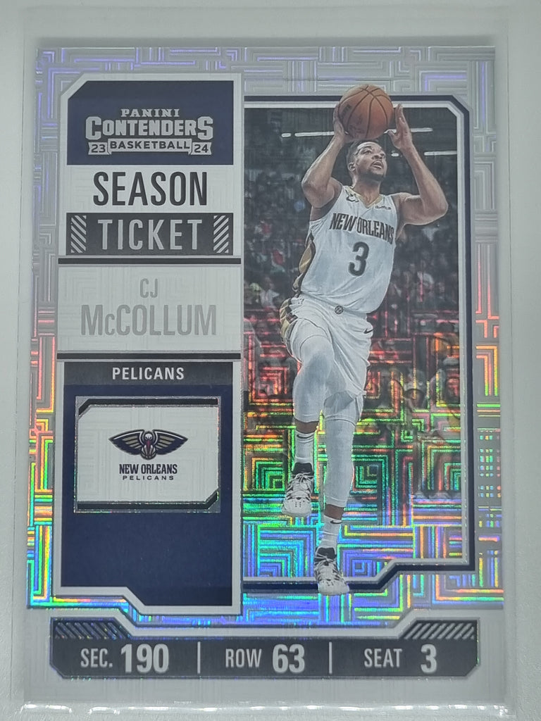 23-24 Panini Contenders Season Ticket Premium Edition #31 CJ McCollum Pelicans