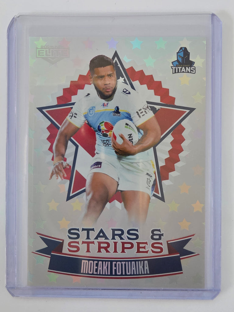 NRL 2025 Elite USA Edition Stars & Stripes #US11 | Moeaki Fotuaika #17/59 Titans