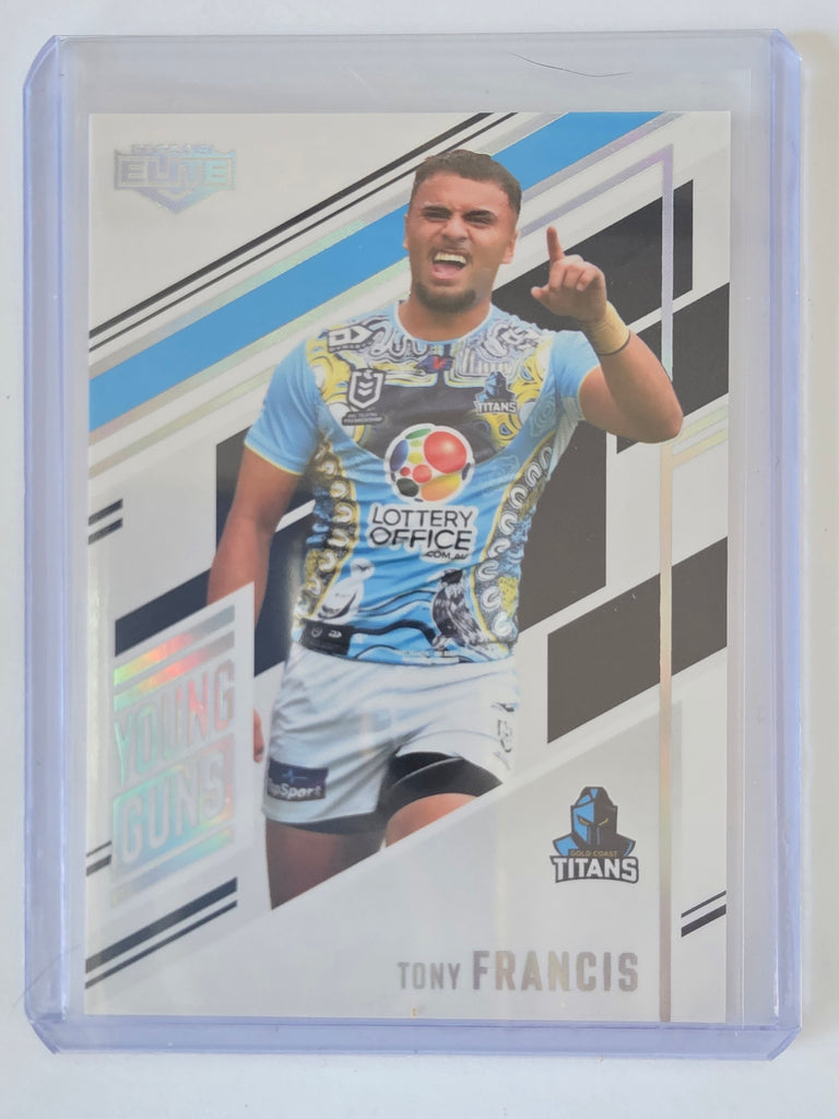 NRL 2025 Elite | Young Guns White | #YG11 | Tony Francis | #144/221 | Titans