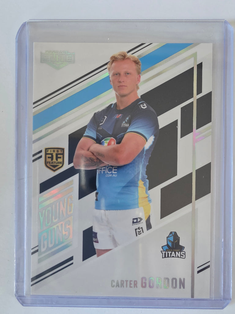 NRL 2025 Elite | Young Guns White | #YG12 | Carter Gordon | #051/221 | Titans