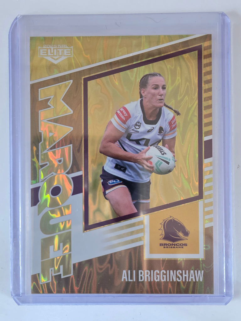 NRL 2025 Elite | Marquee Gold | #MG03 | Ali Brigginshaw | #09/93 | Broncos