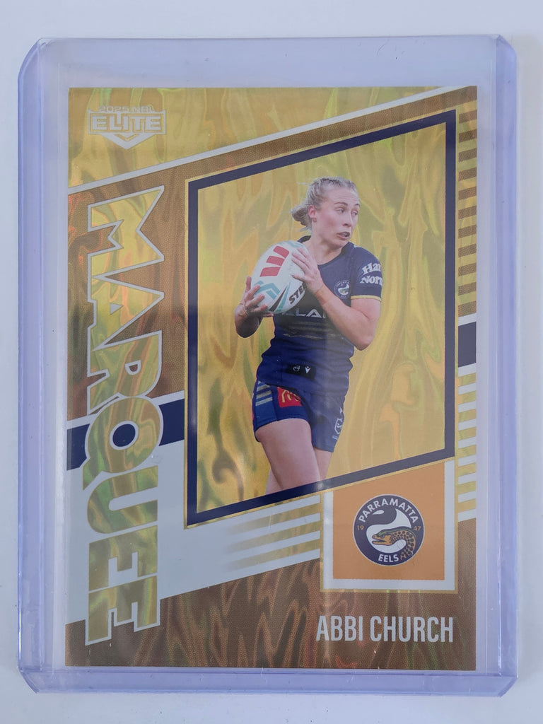 NRL 2025 Elite | Marquee Gold | #MG29 | Abbi Church | #45/93 | Eels