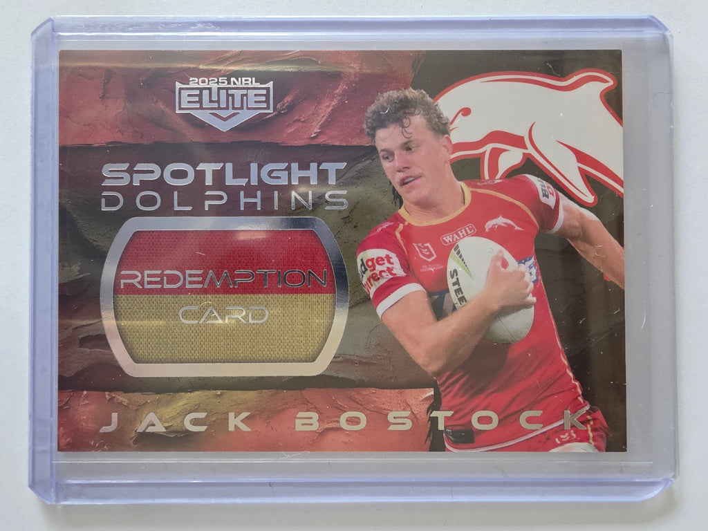 NRL 2025 Elite | Spotlight Jersey Patch | #S03 | Jack Bostock |#067/162|Dolphins