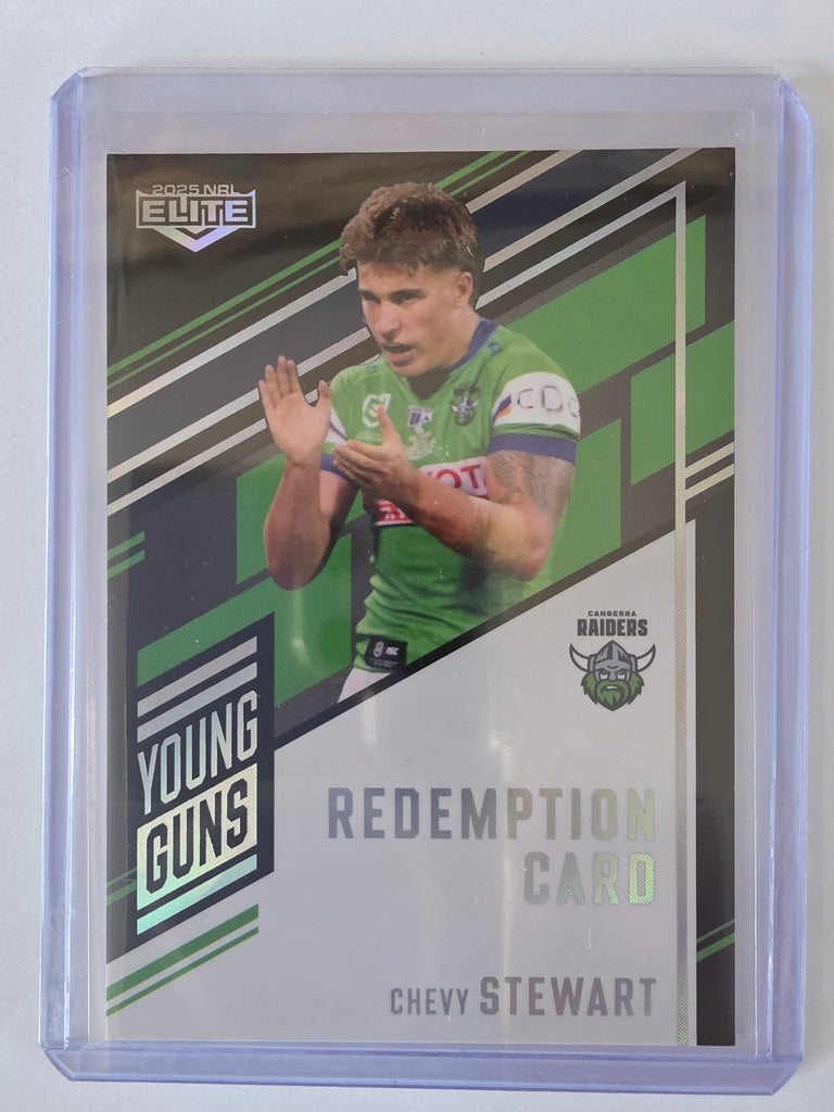 NRL 2025 Elite | Young Guns Black | #YGS02 | Chevy Stewart | #142/159 | Raiders
