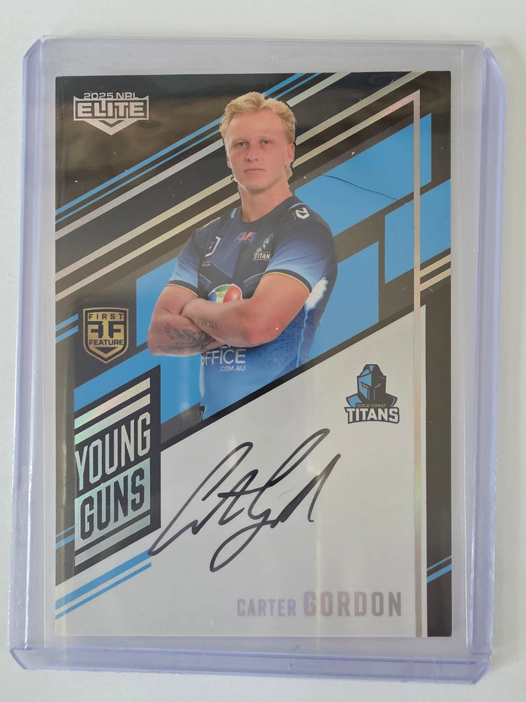 NRL 2025 Elite | Young Guns Black | #YGS06 | Carter Gordon | #142/159 | Titans