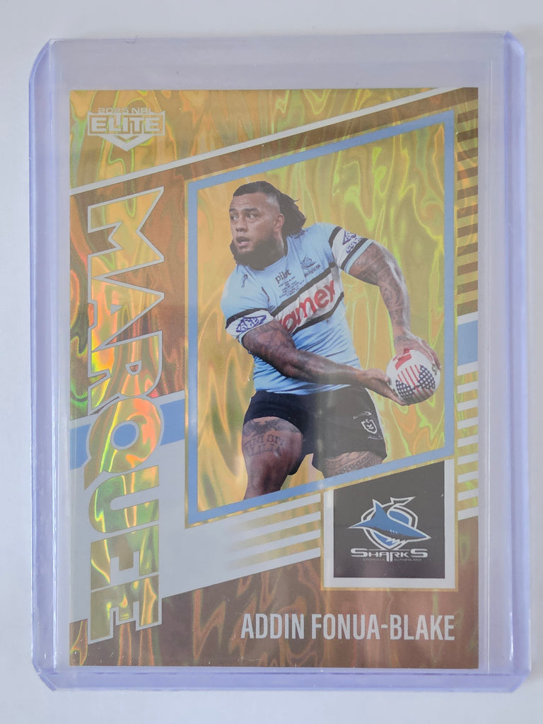 NRL 2025 Elite | Marquee Gold | #MG09 | Addin Fonua-Blake | #68/93 | Sharks
