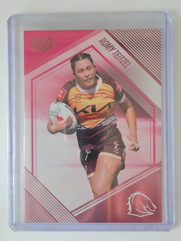 NRL 2025 Elite | Mojo Pink Diamond | #PD05 | Romy Teitzel | #36/68 | Broncos