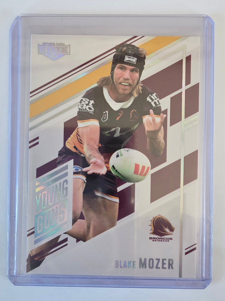 NRL 2025 Elite | Young Guns White | #YG01 | Blake Mozer | #220/221 | Broncos