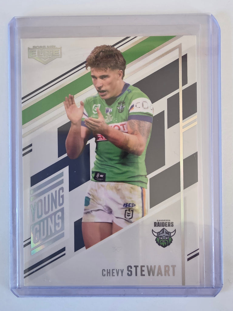 NRL 2025 Elite | Young Guns White | #YG04 | Chevy Stewart | #189/221 | Raiders