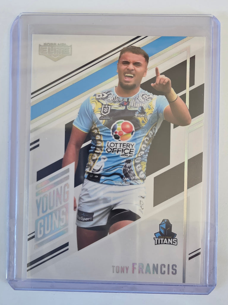NRL 2025 Elite | Young Guns White | #YG11 | Tony Francis | #170/221 | Titans