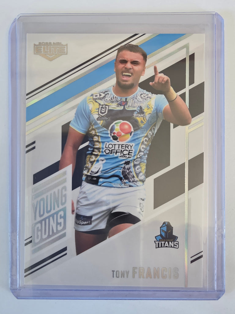 NRL 2025 Elite | Young Guns White | #YG11 | Tony Francis | #182/221 | Titans