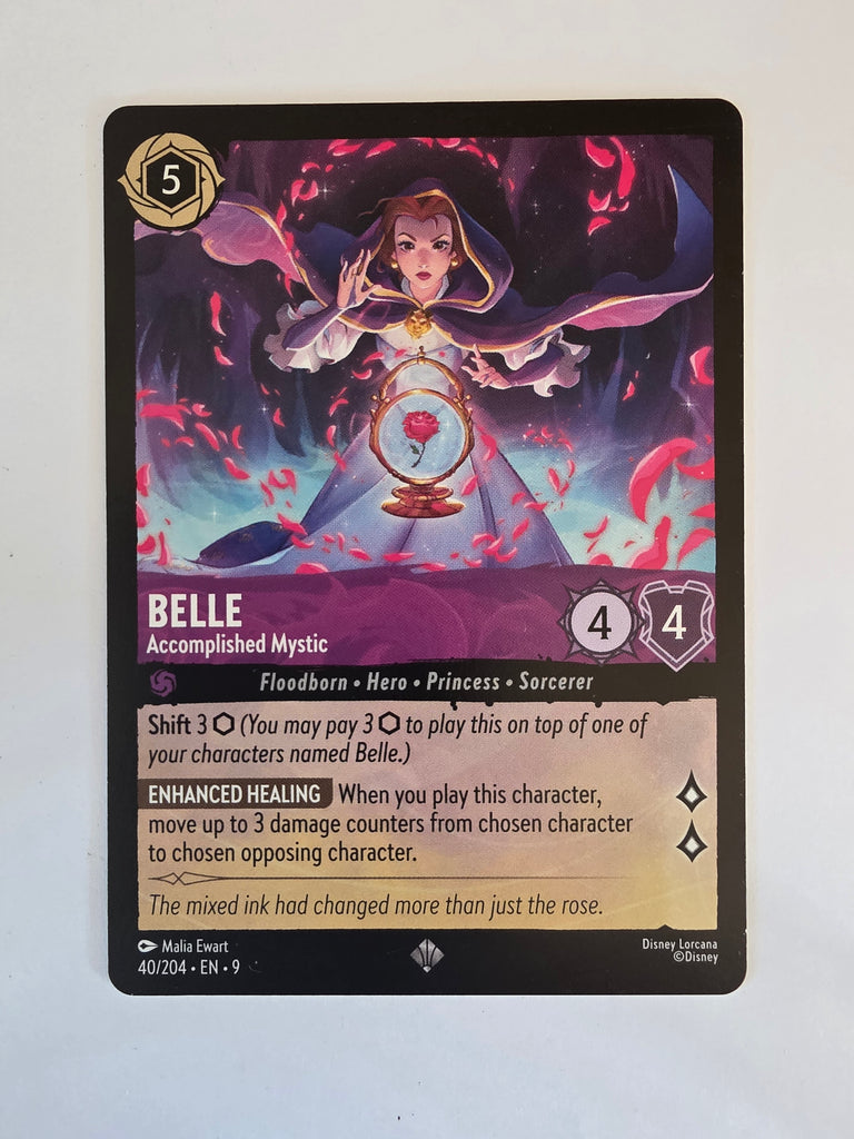 Disney Lorcana | Set 9 Fabled 40/204 | Belle - Accomplished Mystic | Super Rare