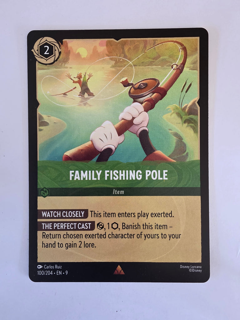 Disney Lorcana | Set 9 Fabled | 100/204 | Family Fishing Pole | Rare