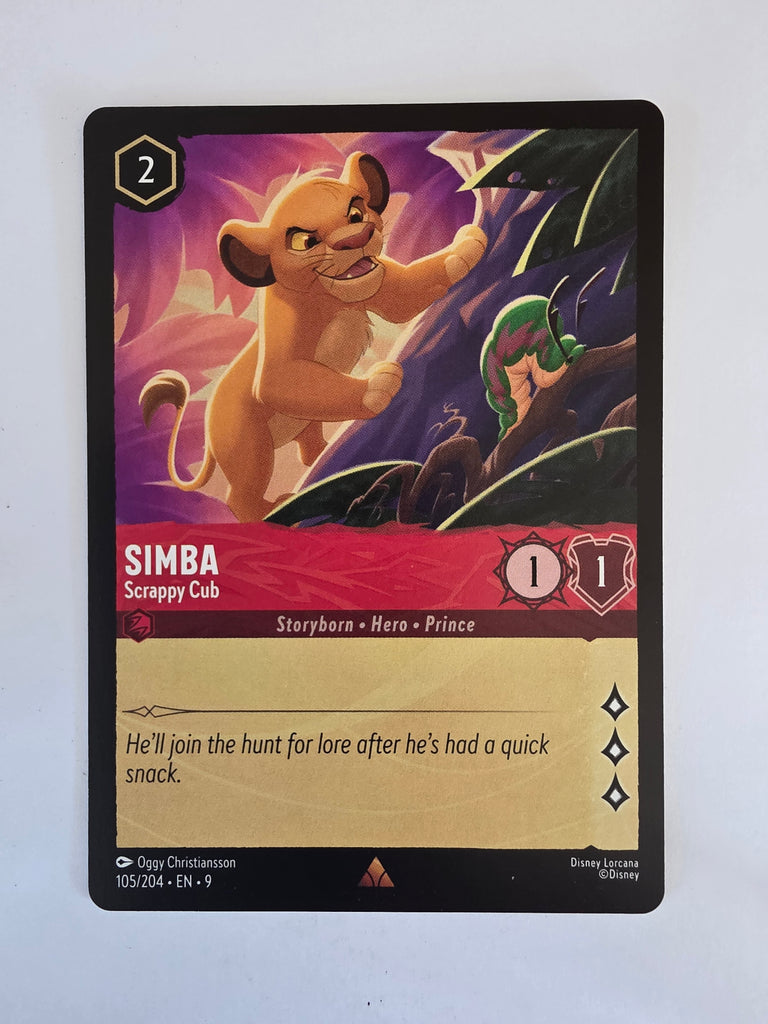 Disney Lorcana | Set 9 Fabled | 105/204 | Simba - Scrappy Cub | Rare