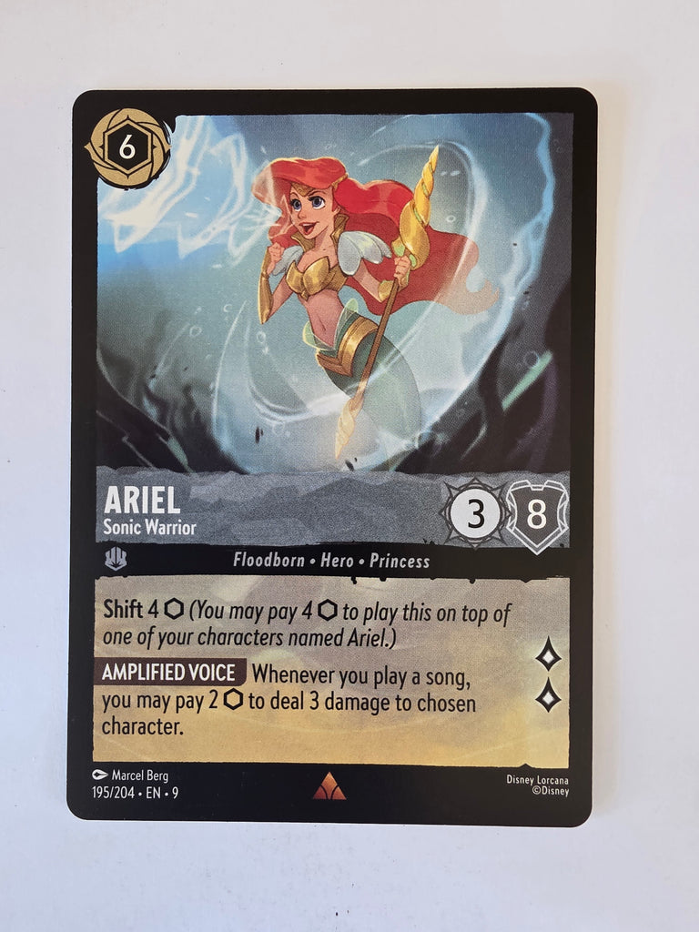 Disney Lorcana | Set 9 Fabled | 195/204 | Ariel - Sonic Warrior | Rare