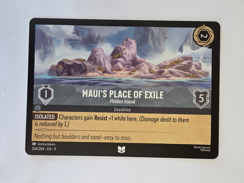 Disney Lorcana Fabled 204/204 | Maui's Place of Exile - Hidden Island | Uncommon